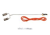VOREL Газовий пальник з 2-а соплами L=1385мм з шлангом l= 5 м  | 73343
