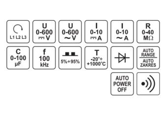 YATO Мультиметр для вимірювання електричних параметрів YATO  | YT-73086