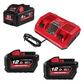 MILWAUKEE Энергокомплект M18 HNRGO1-823 (В8 1шт; B12 2шт; з/у M18 DFC ) | 4932492933