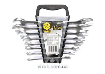 VOREL Ключі ріжкові Cr-V, М 6-22 мм, Набір 8 шт.  | 51741