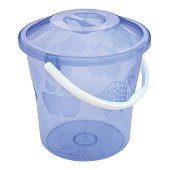 Відро харчове пластикове з кришкою прозоре, 8л Україна | 66-266