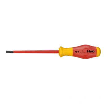 Отвертка высоковольтная FELO 1000V шлиц 5,5х1,0x125х100 мм (91305590)