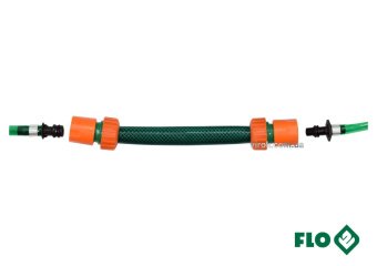 FLO Шланг плоский з отворами для зрошування : l=7.5м, Ø=16 мм, ПВХ, з швидкосполуч. наконечниками | 