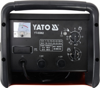 YATO Пуско-зарядний пристрій YATO : акумулятор 12/24 В, 60-540 А, 20-800 Аh, 230 В  | YT-83062