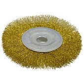 Щітка крацовка дискова, латунна, 150х22,2мм Spitce | 18-054