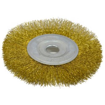 Щітка крацовка дискова, латунна, 150х22,2мм Spitce | 18-054