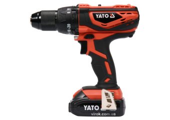YATO Шуруповерт-дриль ударний акумулят. Li-Ion YATO: V18В, крутн.мом.- 40 Нм, 2 Агод, патрон Ø≤13 мм
