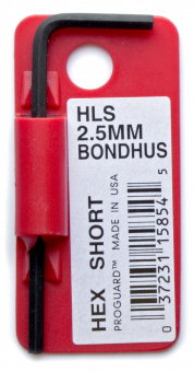 BONDHUS Ключ шестигранный 2,5х54мм, Г-образный, CrV сталь.