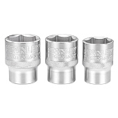 Набір торцевих головок 1/2" STANLEY "Maxi Drive", із шестигранним профілем, 3 шт: 21, 22, 24 мм.