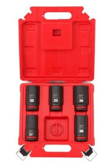 MILWAUKEE Набір головок ударних ShW 3/4" SKT, подовжених (27/30/32/33/36мм) (5шт), пластиковий кейс