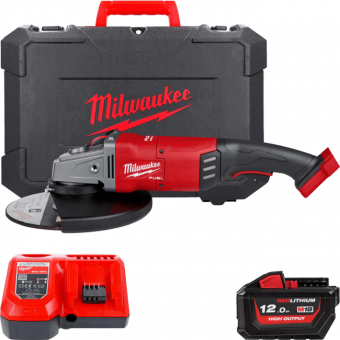 MILWAUKEE Шліфмашина кутова акумуляторна , M18 FLAG230XPDB-121C, Ø230мм  | 4933464115