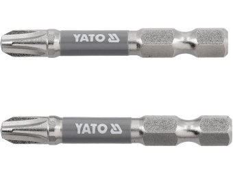 Насадка викруткова YATO PH3 х 50мм. HEX 1/4", покрита нікелем, 2шт.[10]