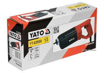 YATO Вібратор для укладання бетону мережевий YATO : 1200 Вт, з булавою l= 3 м, Ø= 35 мм  | YT-82600