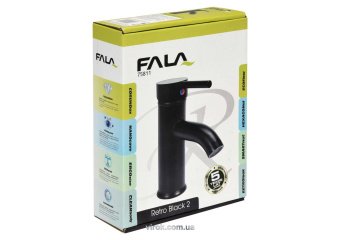FALA Змішувач води для умивальника "RETRO BLACK 2" з кульовим регулятором(DW) | 75811
