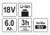 Детально фото YATO Акумулятор Li-Ion YATO : 18 В, 6.0 А/Год, тривалість заряджання- 3 год | YT-82845 на shurup.ua YATO Акумулятор Li-Ion YATO : 18 В, 6.0 А/Год, тривалість заряджання- 3 год | YT-82845