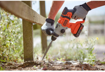 Перфоратор акумуляторний BLACK+DECKER, SDS-Plus, 18 В, 1.2 Дж, 3 режими