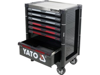 Шафа-візок для інструментів YATO з 7 шуфлядами, 977x 725x 480 мм, 2 ключі, 4 колеса з гальмами