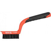 YATO Щітка дротяна нейлонова YATO : 6- рядна, L= 180 мм з пластиковою ручкою  | YT-6349