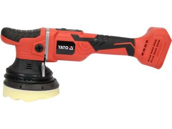 YATO Полірувальна машина ексц. акумул YATO: Li-Ion 18В, без аку, 2100-5000об/х, диск Ø= 125мм, ексц-