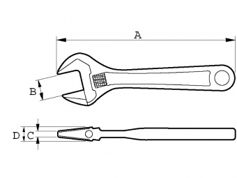 BAHCO 9071Р Ключ разводной трубный 2 в 1 до 28 мм
