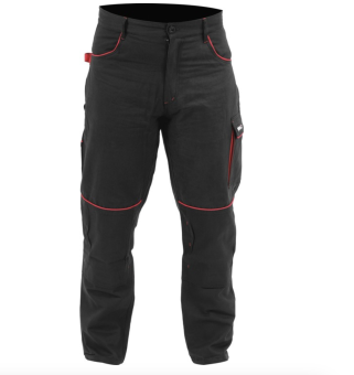 YATO Штани робочі COMFY YATO розмір XXL, чорно-червоні, 7 кишень, 100% бавовна  | YT-79245