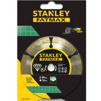 STANLEY STA10415 Диск алмазний для плитки, d=89 мм / посадка 10 мм / сигментний для FME380