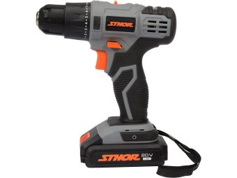 Шуруповерт акумуляторний STHOR: 20V Li-Ion. 2 АГод, КМ- 26 Nm, патрон до Ø- 0,8-10 мм [4]