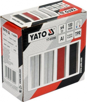 YATO Губки змінні до лещат м'які YATO: b=100мм, з алюмінієвою основою і магнітним кріпленням, 4 пари