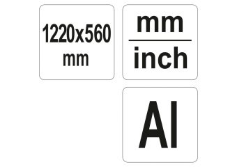 YATO Кутник алюмінієвий YATO з 2-х лінійок, з метричними і дюймовими шкалами, l= 1270 x 560 мм  | YT