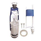 Арматура для зливного бачка унітазу з нижнім підведенням води, подвійна кнопка Fonte | 77-531