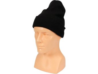 Шапка зимова чорна VOREL з 100% акрилу; розмір універсальний [10/200]