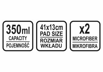 LUND Швабра з розпилювачем : з 2 мікрофібрами, платформа- 41х13 см, ємність- 350 мл, l= 118 см  | 67