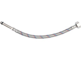 Шланг водопровідний з опліткою з нерж сталі FALA l= 300мм Ø= 8/12, з'єдн F-1/2" х M-M10x1- 50мм 1МПа