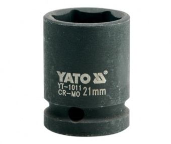 YATO Головка торцева ударна 6-гранна YATO : квадрат 1/2", М= 21 мм, L= 39 мм  | YT-1011