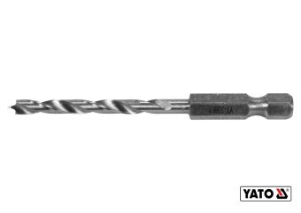 YATO Свердло по дереву YATO : Ø4 x 75/40 мм, хвостовик- HEX 1/4", HSS 4241  | YT-33861
