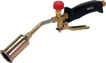 YATO Пальник газовий YATO: l= 370 мм. до 8 кВт 2 сопла і шланг- 1,5м.для покрів. робіт(пропан, бутан