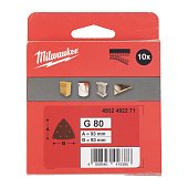 MILWAUKEE Шлифовальные листы 93x93/6 HL G80 - 10 шт. | 4932492271