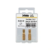 Bit FELO PZ2x25 mm TIN, 1/4, C 6.33, BOX (2 pcs.) (art. 02102067)