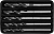 YATO Набір свердл по металу YATO: HSS 4241, Ø10-15мм, L=75/150мм, до нержав. і конструкц. сталі, 5 ш