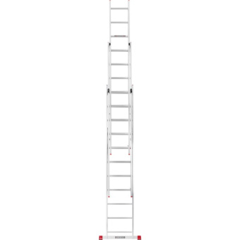 Драбина алюмінієва 3-х секційна Квітка PRO (3х11 сходинок) (110-9311)
