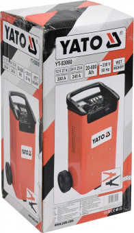 YATO Пуско-зарядний пристрій YATO : акумулятор 12/24 В, 40-240 А, 20-600 Аh, 230 В  | YT-83060