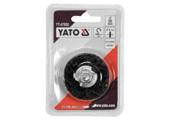 YATO Щітка зачисна дискова YATO : Ø=50 мм, зі шпинделем Ø=6 мм. з нетканого волокна, до дрилі  | YT-