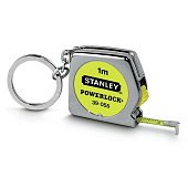 STANLEY 0-39-055 Рулетка 1м х 6.35мм Powerlock с кольцом для ключей
