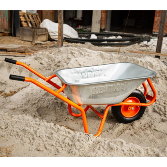 Будівельна тачка з посиленою рамою КВІТКА (90 л, 180 кг) (110-4001)