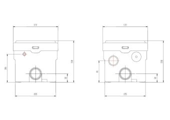FALA Помпа до каналізаційних стоків душа і вмивальника мережева FAL: P=250Вт, на висоту 5м, Q=100л/х