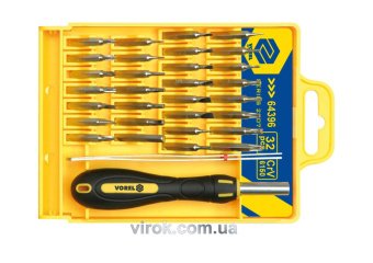VOREL Викрутка для точних робіт з насадками Набір 32 шт.  | 64396