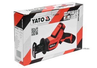YATO Пила шаблева акумуляторна YATO : Li-Ion 12 В, 2 Агод, хід полотна- 12.7 мм + 2 полотна  | YT-82