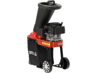 Подрібнювач гілок бензиновий YATO: двигун- 3,5 кВт, гілки макс. Ø= 45 мм, збірний контейнер- 30л [1]