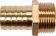 YATO Штуцер для сполучення водяного насоса з шлангом YATO; "ялинка" FI 25- різьба М32, латунний  | Y