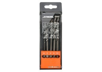 STHOR Набір свердл універсальних : YG6X, з 6-гран. хвостовиком-1/4", Ø= 4, 5, 6, 8, 10 мм, 5 шт  | 2